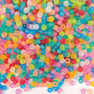 Pärlid plast 9mm 1000 tk. härmatunud