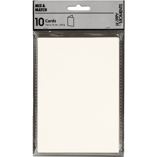 Kaardipõhi  kahepoolne 220g 10,5*15cm  10 tk. elevandiluu