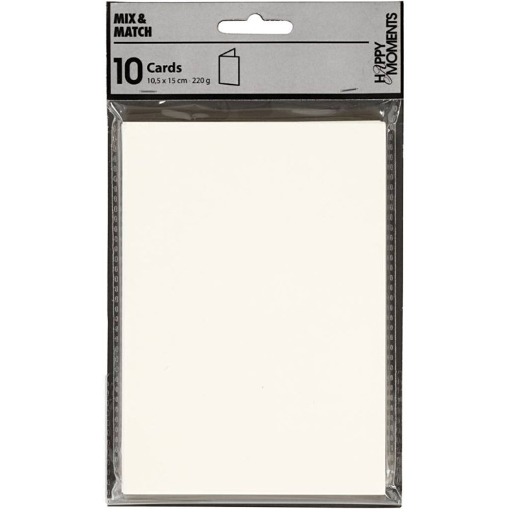 Kaardipõhi  kahepoolne 220g 10,5*15cm  10 tk. elevandiluu