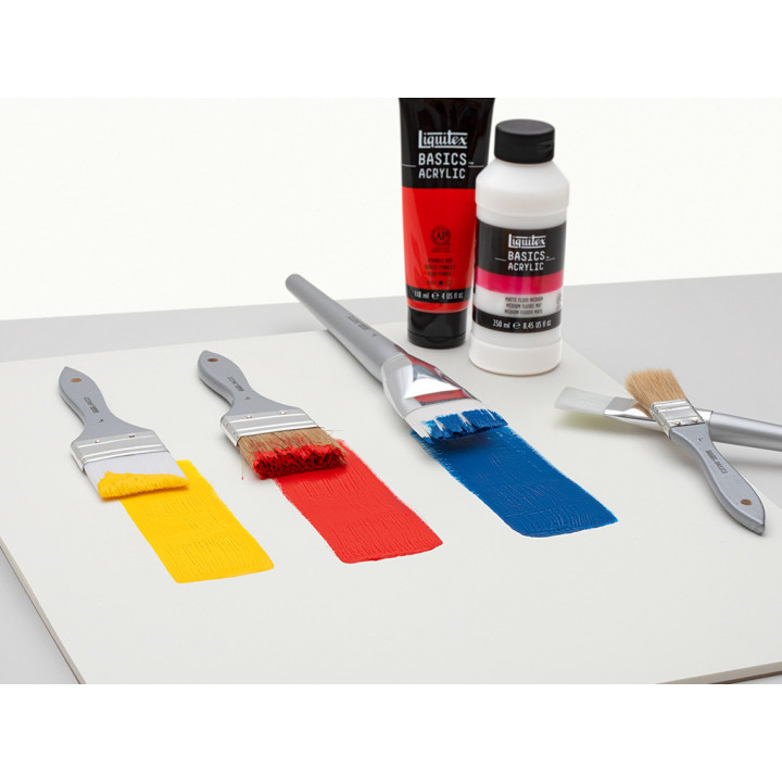 Sünteetilised pintslid lamedad 3tk. liquitex /1,27+2,54+5,08cm/