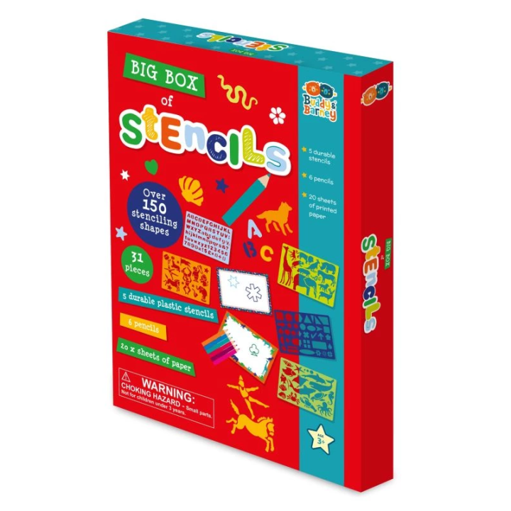 Shabloonid 5tk+20 paberit+ 6 värvipliiatsit