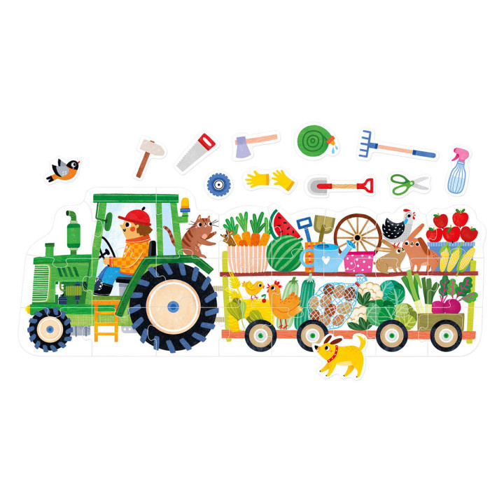 pusle Traktor 24 osa,  85*30cm