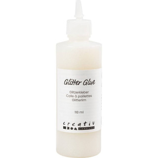 Sädelev  / glitterliim 118ml  valge