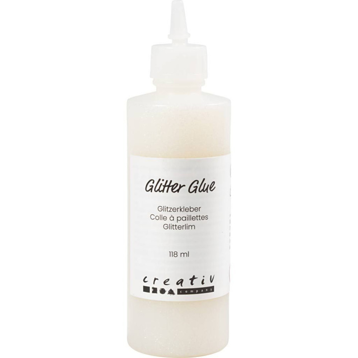 Sädelev  / glitterliim 118ml  valge