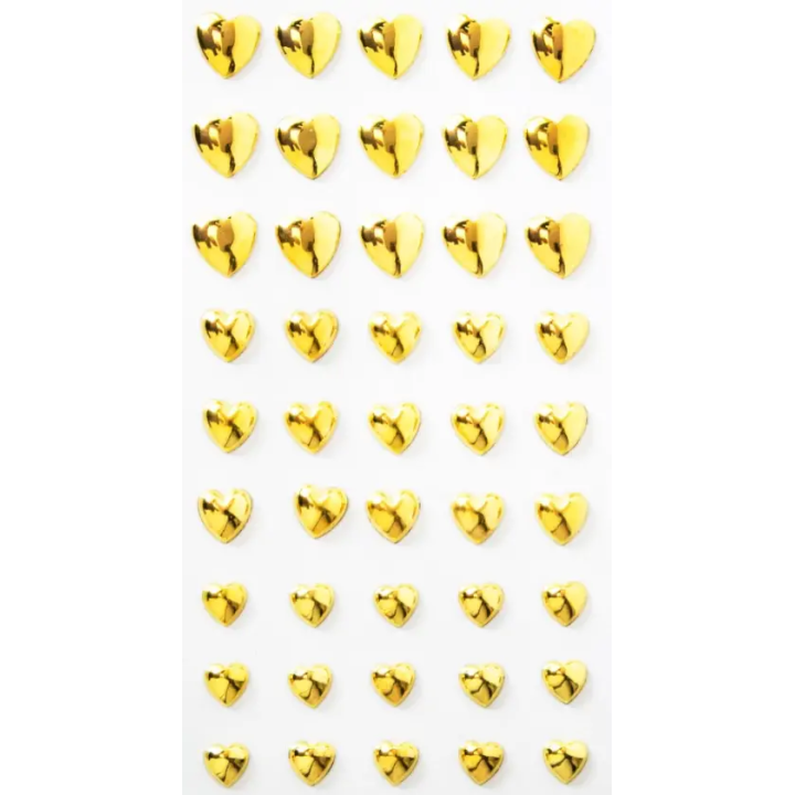 Kristallsüdamed  kleebisega  45tk  3Dkuldsed