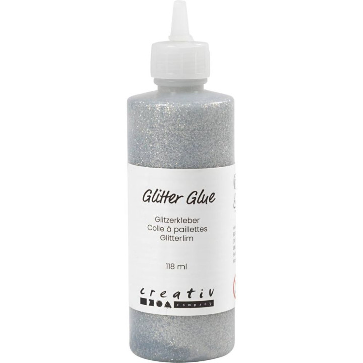 Sädelev  / glitterliim 118ml  hõbe