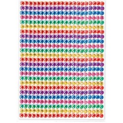 Kleebisega kristallid värvilised