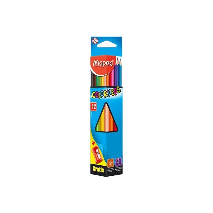 Värvipliiats ColorPeps 12tk.+teritaja Vivo