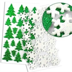 Kleebis vahtkummist sädelev kuusk ja lumehelves