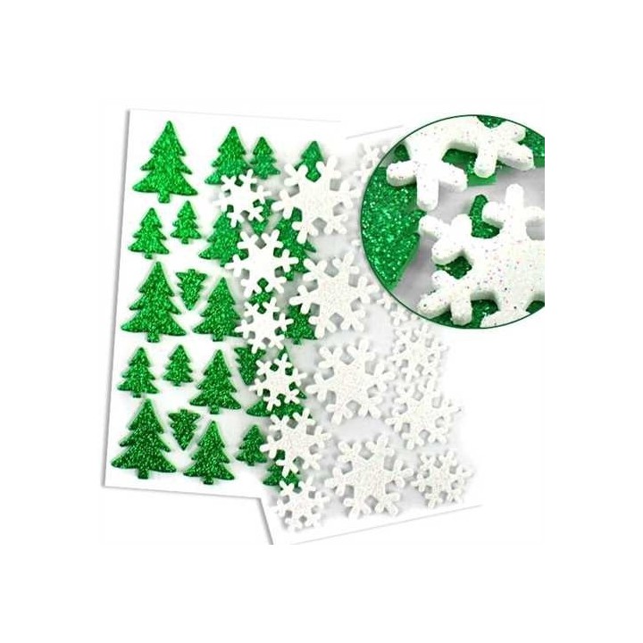 Kleebis vahtkummist sädelev kuusk ja lumehelves