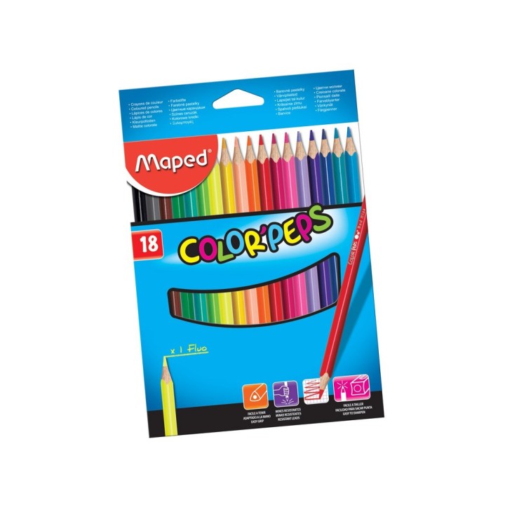 Värvipliiats Color Peps 18 tk.