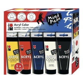 Akrüülvärvid Marabu 5 x 100 ml
