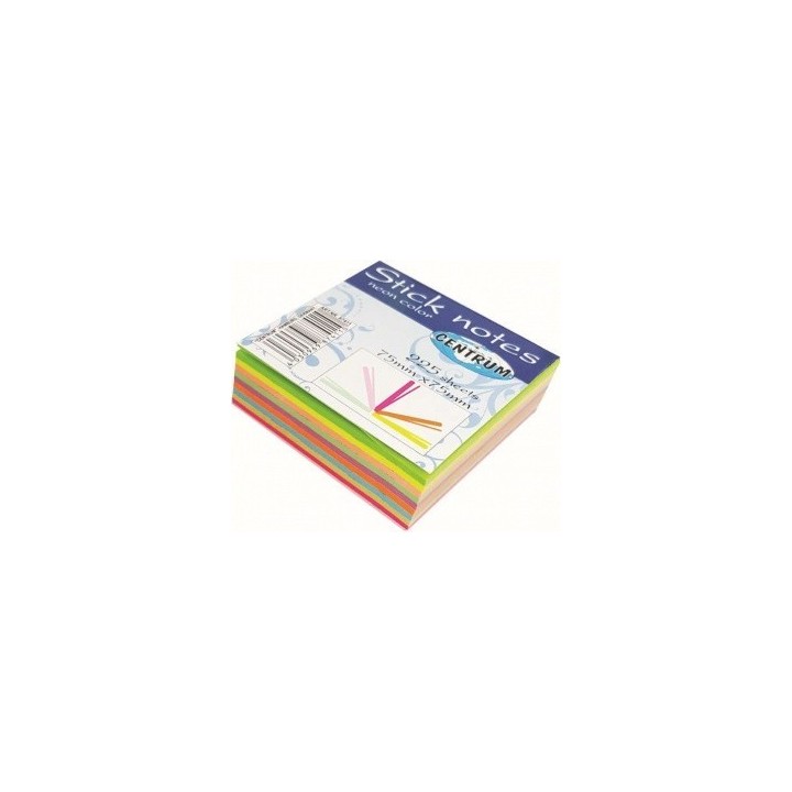 Märkmepaber liimiribaga 50x50mm 225 lehte neoon