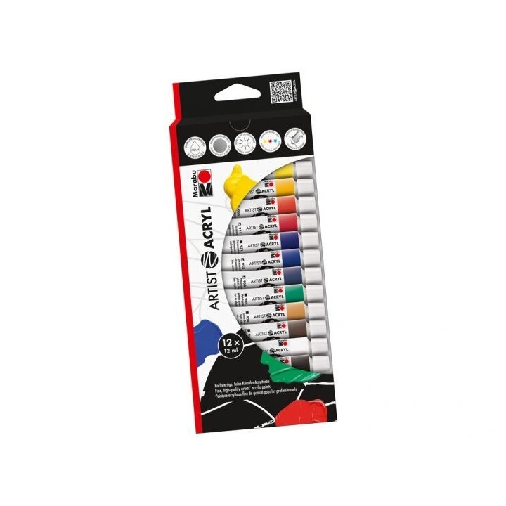 Akrüülvärvid 12*12 ml Marabu