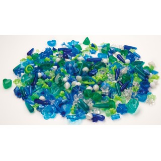 Pärlid plast sinised-rohelised