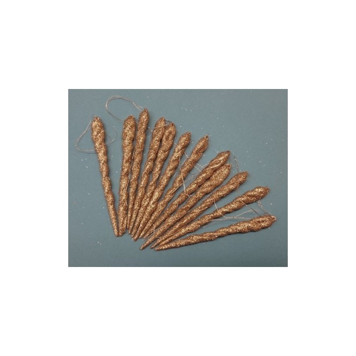 Jõuluehe jääpurikas kuldne 12 tk