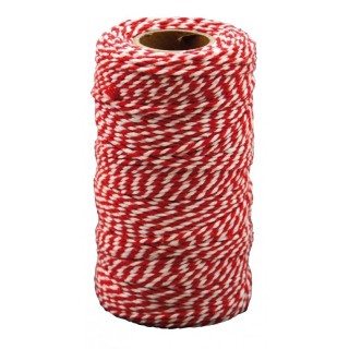 Nöörpael puuvill 2 mm x  100 m valge punane