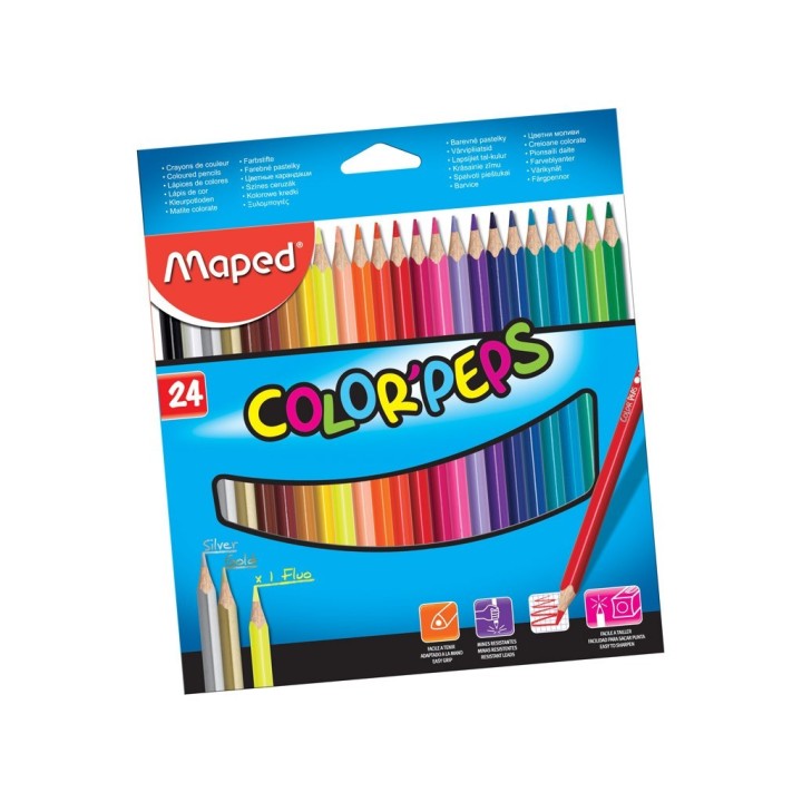 värvipliiatsid ColorPeps 24 värvi