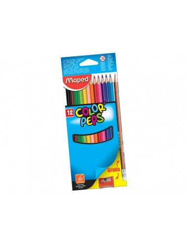 Värvipliiats Color Peps 12tk+teritaja+harilik pliiats