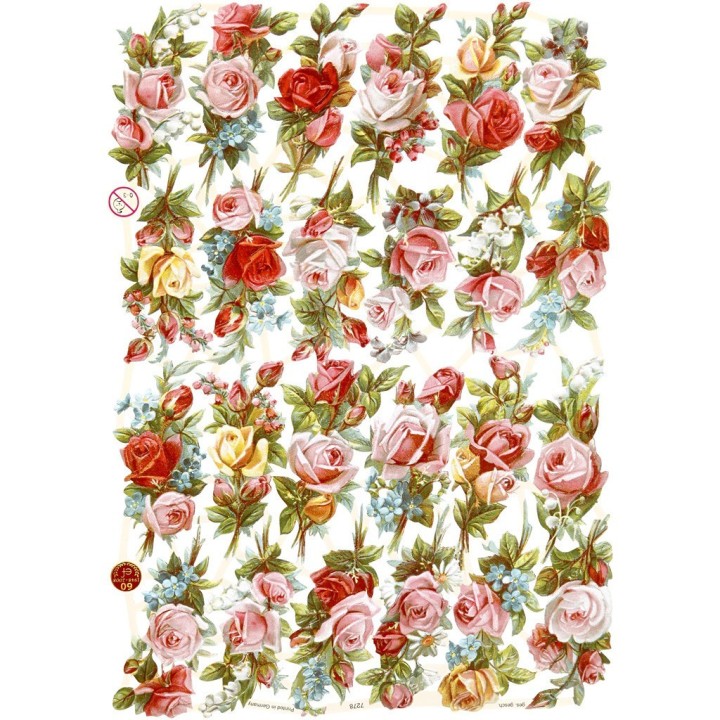 Paberist väljalõiked roosid