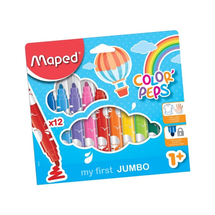 Viltpliiats Maped ColorPeps Early Age Jumbo 12 värvi