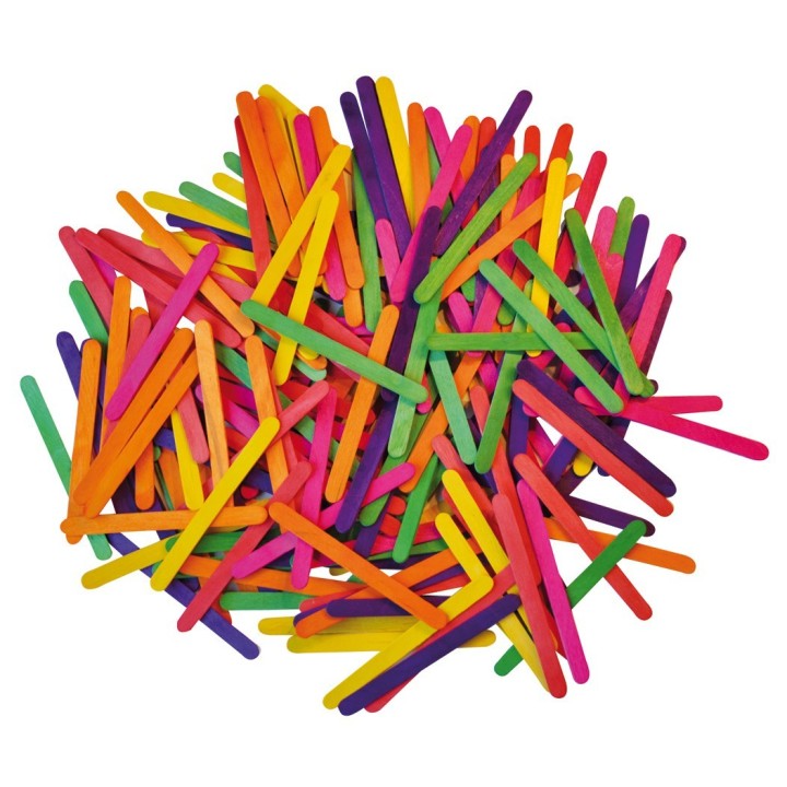 Puidust värvilised pulgad 1000 tk.