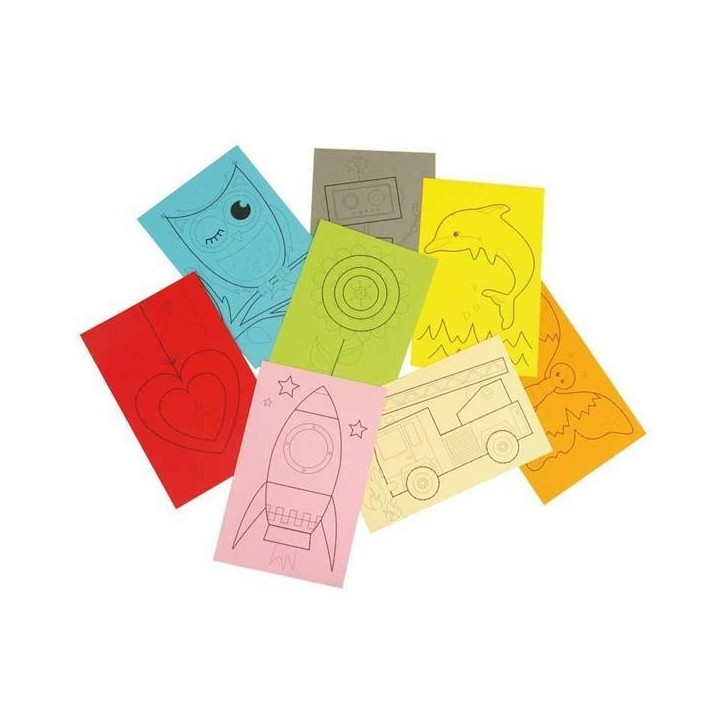 Tikkimislehed joonisega 50 tk. värvilised