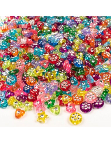 pärlid plastist kristallidega