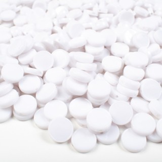 Pärlid plast lapik valge
