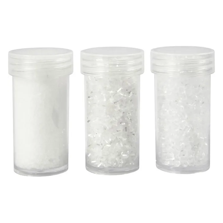 Glitterpuru komplekt 3*35g valge