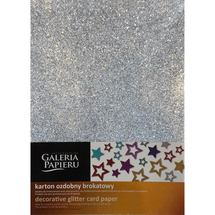 glitterkartong  A4 hõbe