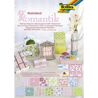 Motiivkartongi plokk ROMANTIK 24*34 26 lehte