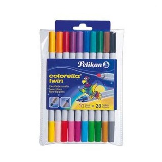 Viltplliatsid Pelikan Colorella TWIN kahepoolsed 10tk. 20 värvi