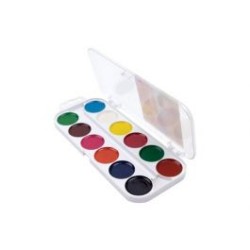 akvarellid 12 värvi 22mm WIG