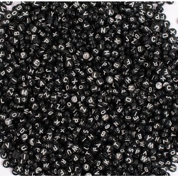 pärlid tähestik must 500 tk.