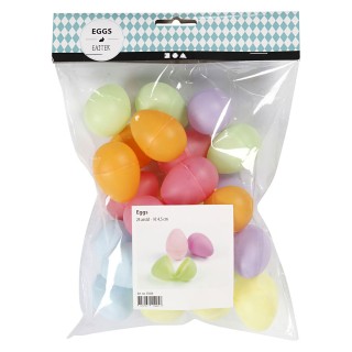 Munad plast 24tk pastell 4,5*3cm