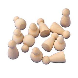 Puidust mängunupud 50 tk /40,47mm/