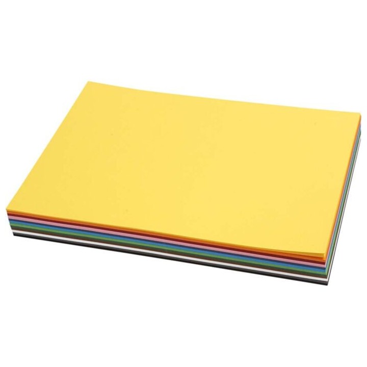 Kartong 180g A4 12 värvi *10 lehte