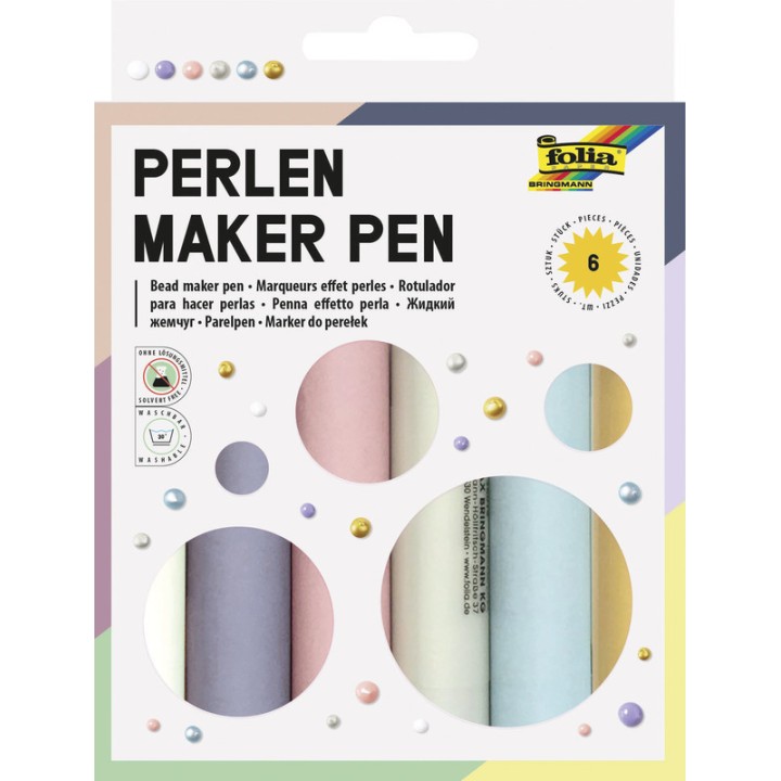 Pärlimarkerid 6 värvi*30 ml Pärlimarkerid 6 värvi*30 ml