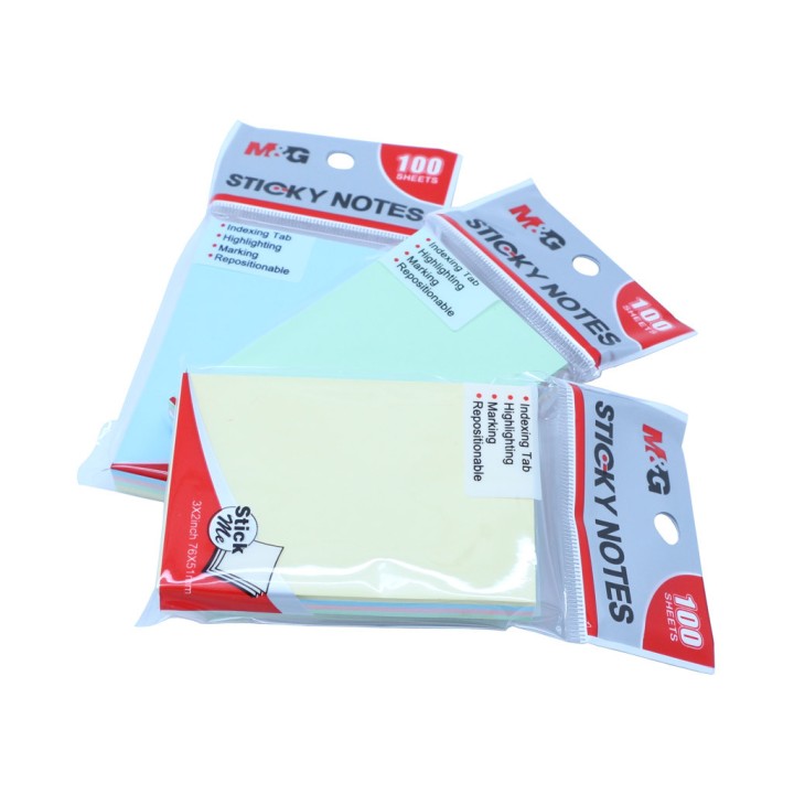 Märkmepaber 51*76mm 100 lehte pastellvärvid