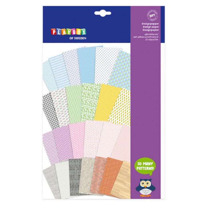 Disainipaber liimitav A4 25 lehte