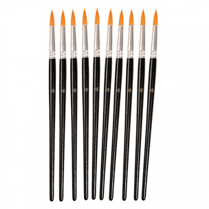 Sünteetiline pintsel ümar nr.10 10 tk.