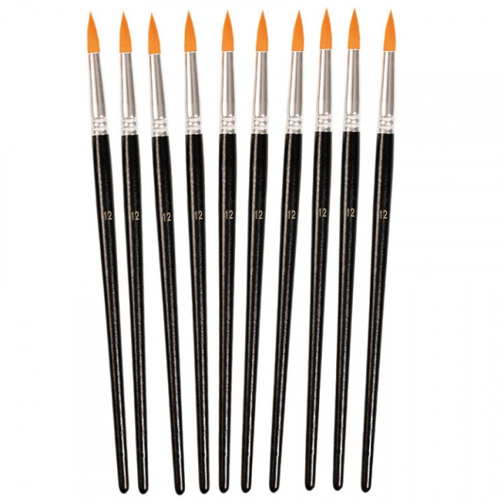 Sünteetiline pintsel ümar nr.12 10 tk.