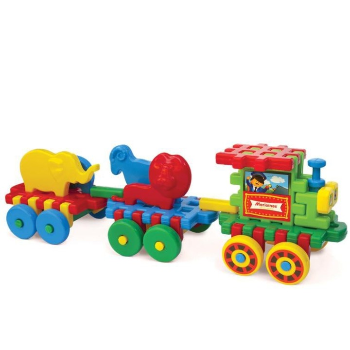 Vahvelklotsid rong loomadega 