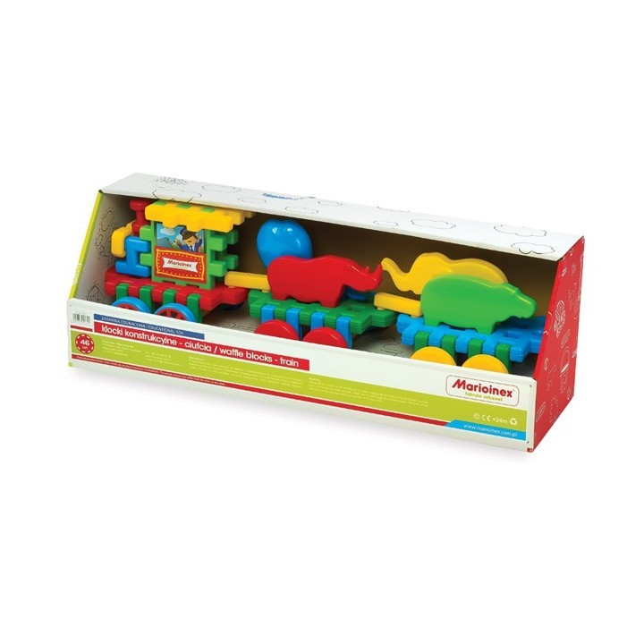 Vahvelklotsid rong loomadega 