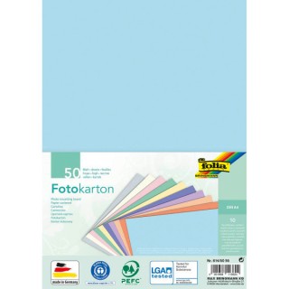 Kartong 300g/m A4 50lehte 10 pastelset värvi