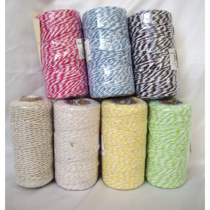 Nöörpael puuvill 2mm*100m kollane/valge