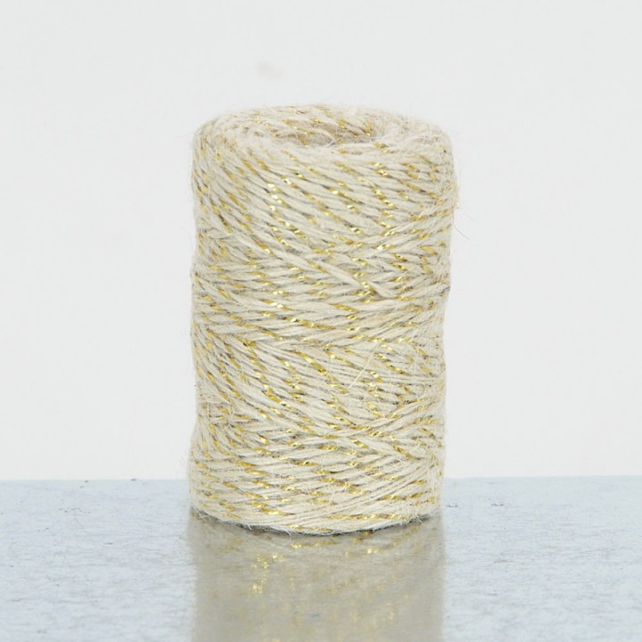 Takunöör valge/kuldne 50m