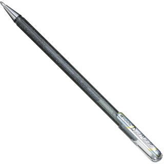 Geelpliiats 1,0mm Pentel DualMetallic glitter hõbe.