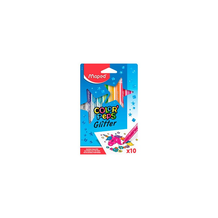 Viltpliiats 10tk. ColorPeps  glitter